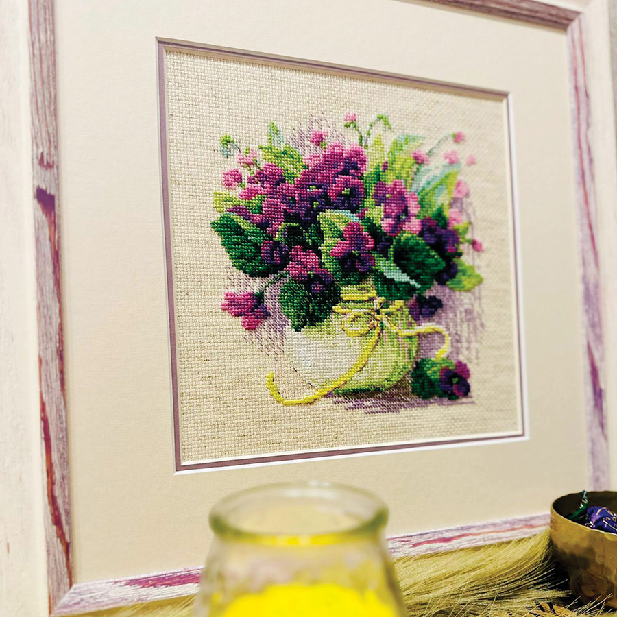 Riolis RI-1463 Kit De Broderie Au Point De Croix Les Œillets De Poète Multicolore