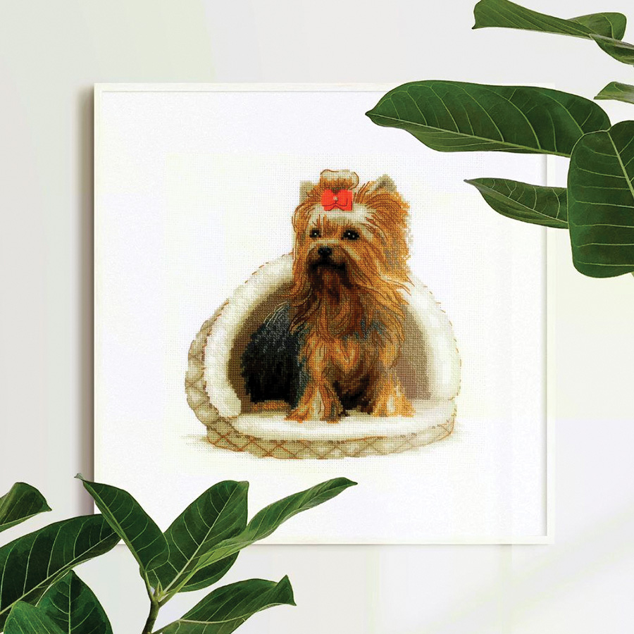 Kit broderie point de croix - Chiots - Riolis