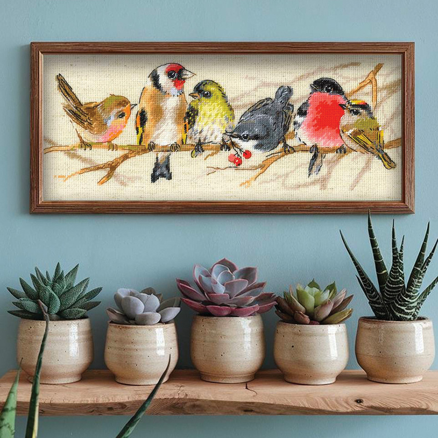 Lot De 4 Kits De Broderie Au Point De Croix Pour Débutants, Colibri Et