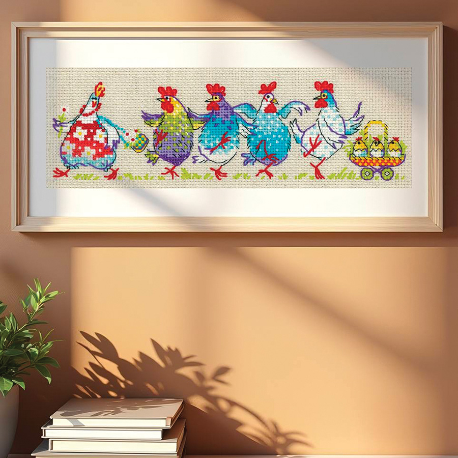 Kit Point De Croix Compté RIOLIS 'Au Bord De La Rivière' 2101, Toile Aida, Animalier