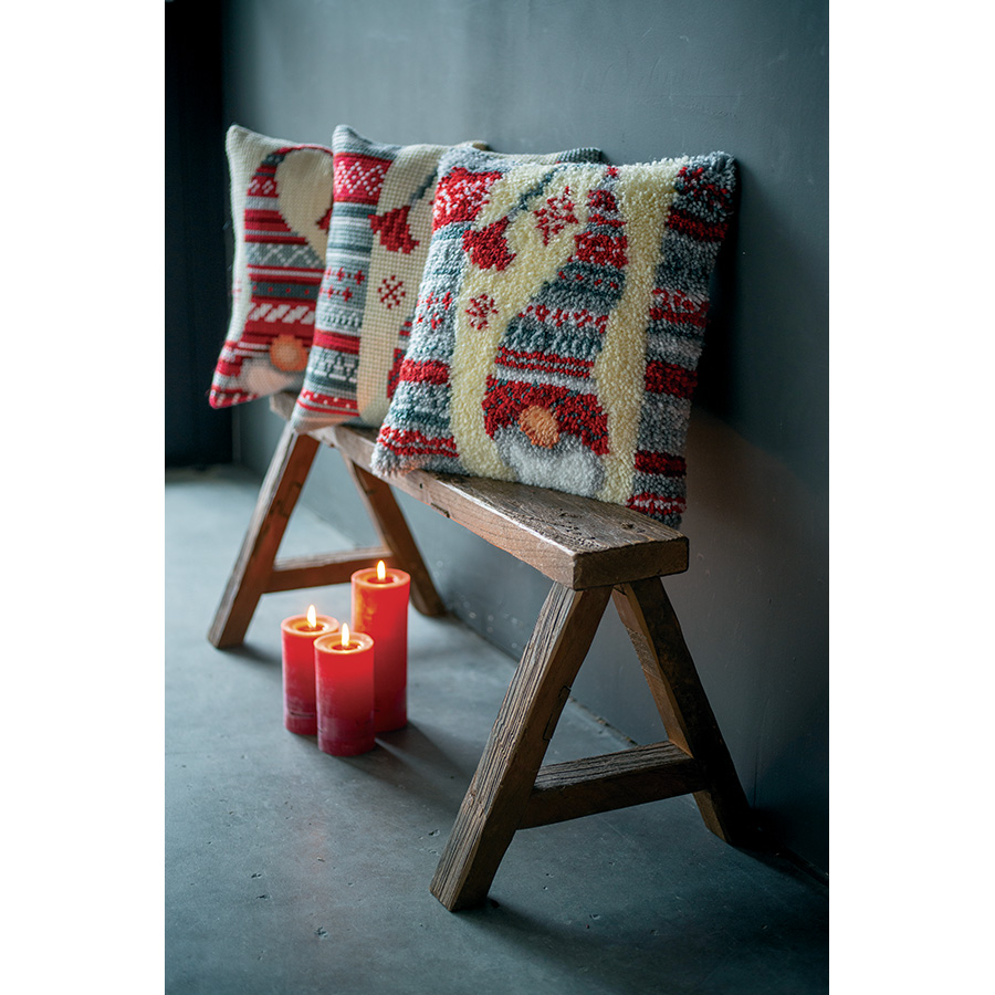 ANSIWEIGO Coussin DIY 43x43 Cm,Kit Point Noué à Faire Soi-Même,Activité