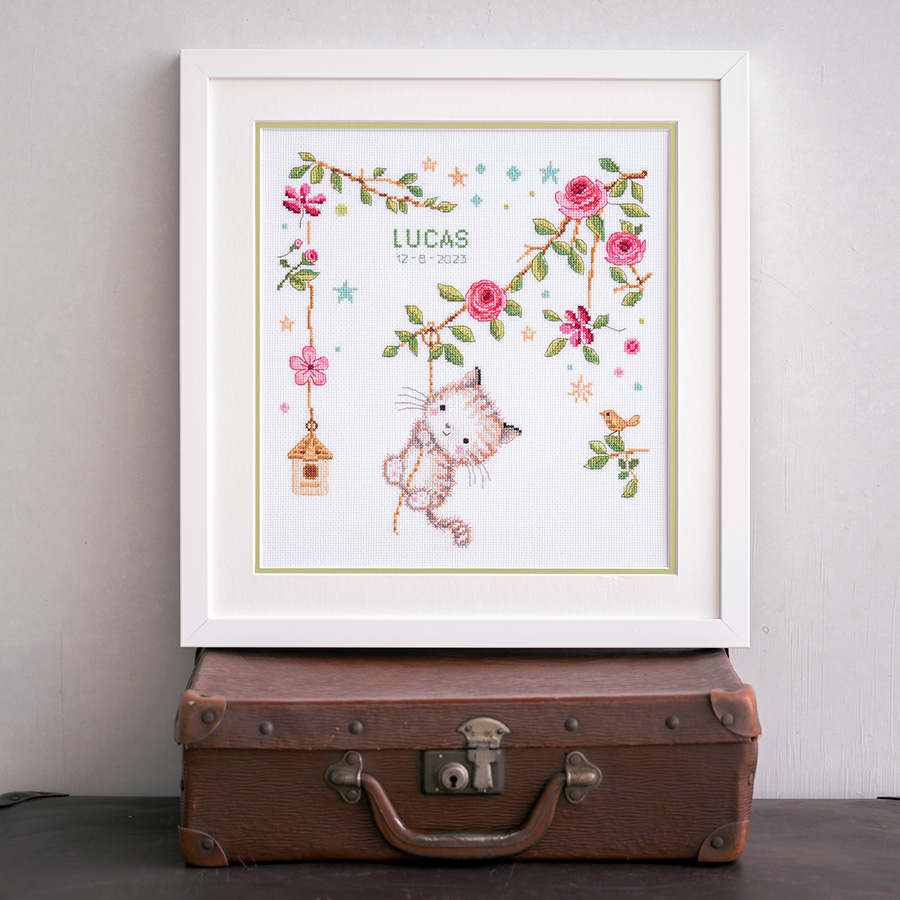 Kit DIY Marque-page Point De Croix - Lot De 2 Motifs CHIEN ET CHAT - Broderie Débutant - Environ 6x20 Cm - Loisir Créatif Adulte