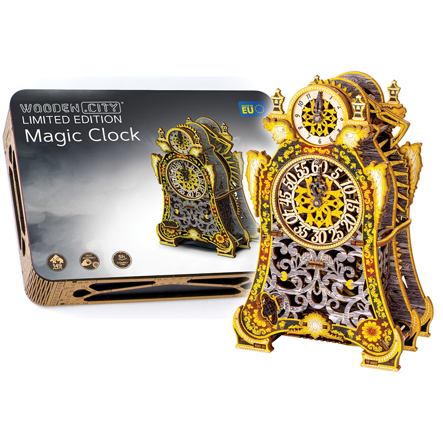 Puzzle 3D En Bois Horloge Mécanique - Maquette Adulte à Assembler Sans Colle - Décoration Murale Vintage