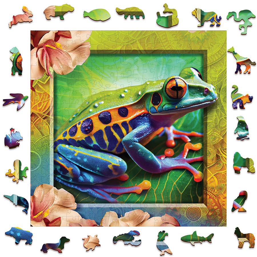 Lot De 30 Plaques De Porte En Bois - Motif Grenouille - Le Fou Du Bois