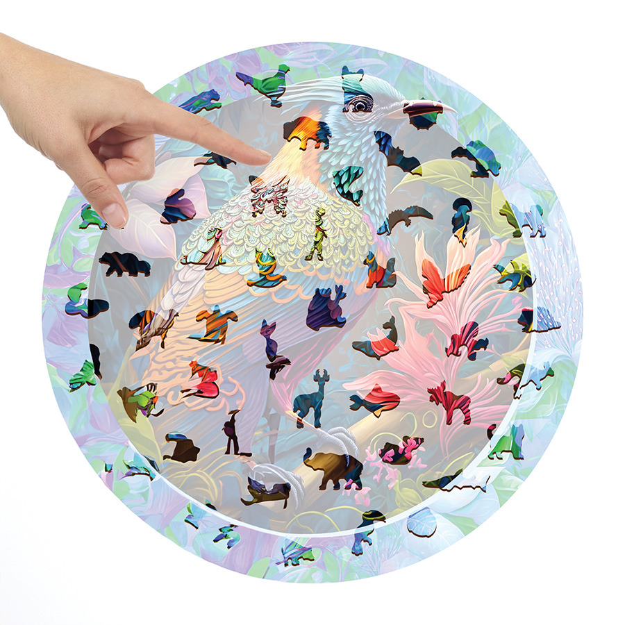 Puzzle En Bois Stave Happy Birdsday 56 Pièces, édition Nichoir Vermont 2017 – Excellent état
