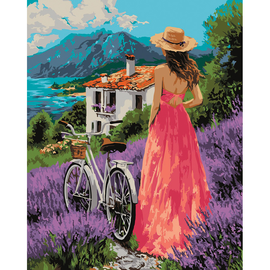 Paint By Numbers Kit Peinture Par Numéro Adulte - Paysage Mont Fuji 40x50cm Avec Pinceaux Et Peintures Acryliques | DIY Déco Murale Peinture Acrylique Paysage