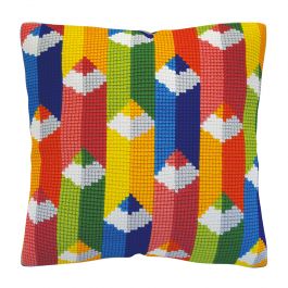 ANSIWEIGO Kit De Tapisserie Coussin Point Noué 43x43cm