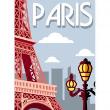 Canevas à broder 50 x 65 cm marque MARGOT création de Paris thème LES BOUQUINISTES PARIS fabrication française