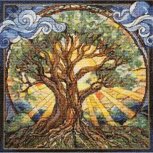 Kit broderie point de croix - Abris Art - Arbre éternel