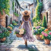 NAHUIGOOD Kit Broderie Point De Croix 11CT 40x50cm - Canevas Complet Avec Fils Pour Loisirs Créatifs