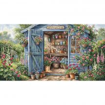 Kit broderie point de croix - Ava - Jardin en fleurs