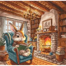 Kit broderie point de croix - Ava - Après-midi lecture