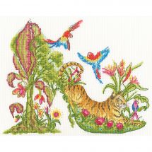 Kit De Point De Croix Bothy Threads - Fleurs D'amour, 34x26cm, Toile Aida 14ct