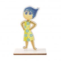 CRYSTAL ART – Figurine Diamant Kangourou – Strass Colorés – Socle Inclus – Carte éducative – Dès 6 Ans