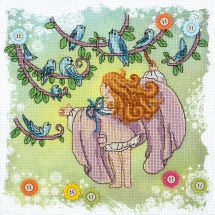 Broche - Pájaro volador de Charivna Mit - Kit de bordado con cuentas