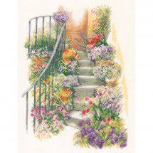 Kit Point De Croix Lanarte – Fleurs Des Champs Et Prairies, Toile Evenweave, Fils Inclus