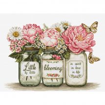 Kit broderie point de croix - Luca-S - Fleurir petit à petit