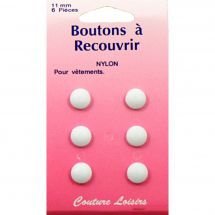 Carte 6 Boutons pression à coudre 15 mm laiton arg