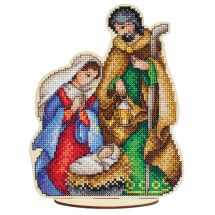 Kit Broderie Pré-imprimé Nains De Noël - 40,6 X 50,8 Cm - Accessoires Inclus - Rouge - Pour Débutants