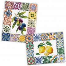 Kit broderie point de croix - Luca-S - Olives et citrons méditerranéens