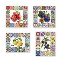 Kit broderie point de croix - Luca-S - Les fruits méditerrannéens - 4 broderies