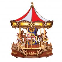 Puzzle 3D Mécanique Bois - ROKR - Boîte à musique - Carrousel classique