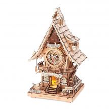 WOODEN.CITY Puzzle Horloge 3D Steampunk Gearworks, 288 Pièces En Bois à Monter Soi-Même, Déco Murale Mécanique