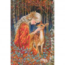 Kit broderie point de croix - RTO - La fée et le faon