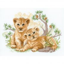 Kit Point De Croix Riolis - Gourmandises Moelleuses - 21x30cm - Toile Aïda 14ct - NEUF