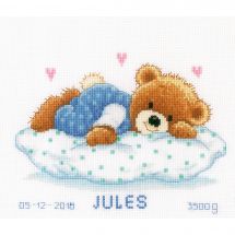 Kit Point De Croix Complet Coussin Oursons Polaires Vervaco - Broderie DIY 40x40 Cm Art Créatif