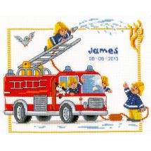 VERVACO Point De Croix Compté Kit Tableau Complet Set ANNIVERSAIRE DE MARIAGE De Broderie Loisir Créatif Maison Decoration Cadeau DIY ca. 23 x 32 cm Counted Cross Stitch Embroidery