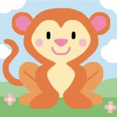 Canevas Pénélope  - Royal Paris - Singe