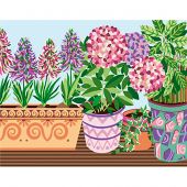 Canevas Pénélope  - Royal Paris - Les pots de fleurs