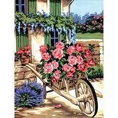 Canevas Pénélope  - Margot de Paris - Les roses du jardin