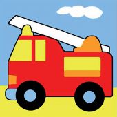 Kit de canevas pour enfant - Margot de Paris - Le camion de pompier