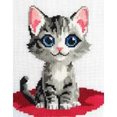 Kit broderie point de croix - Marie Coeur - Chat