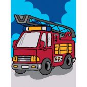 Kit de canevas pour enfant - Luc Créations - Camion de pompier