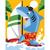 Kit de canevas pour enfant - Margot de Paris - Requin planche à voile