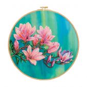 Kit de broderie avec perles - Abris Art - Magnolias en fleur