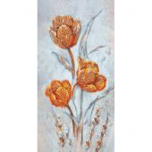 Kit de broderie avec perles - Abris Art - Fleurs oranges