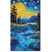 Kit de broderie avec perles - Abris Art - Derrière la cascade
