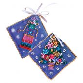 Kit de broderie avec perles - Abris Art - Vacances de Noël
