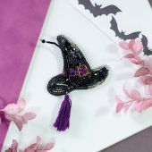 Kit de broderie avec perles - Abris Art - Chapeau de sorcière