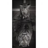 Kit de broderie Diamant - Diamond Painting - Reflet du tigre