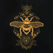 Kit broderie point de croix - Abris Art - Abeille dorée