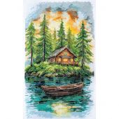 Kit broderie point de croix - Abris Art - Silence de la forêt