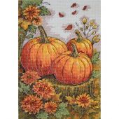 Kit broderie point de croix - Abris Art - Palette automnale du jardin