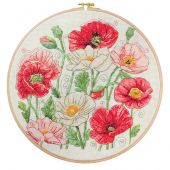 Kit broderie point de croix - Abris Art - Quand les coquelicots fleurissent
