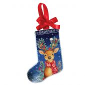 Kit de chaussette de Noël à broder - Abris Art - Assistant du Père Noël
