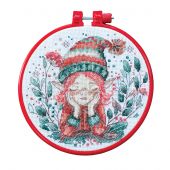 Kit broderie point de croix avec tambour - Abris Art - Perdu dans ses rêves